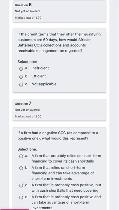 Questions 3 to 6 relate to the following