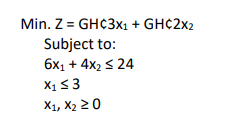 Consider the minimization of this LPP a) Graph