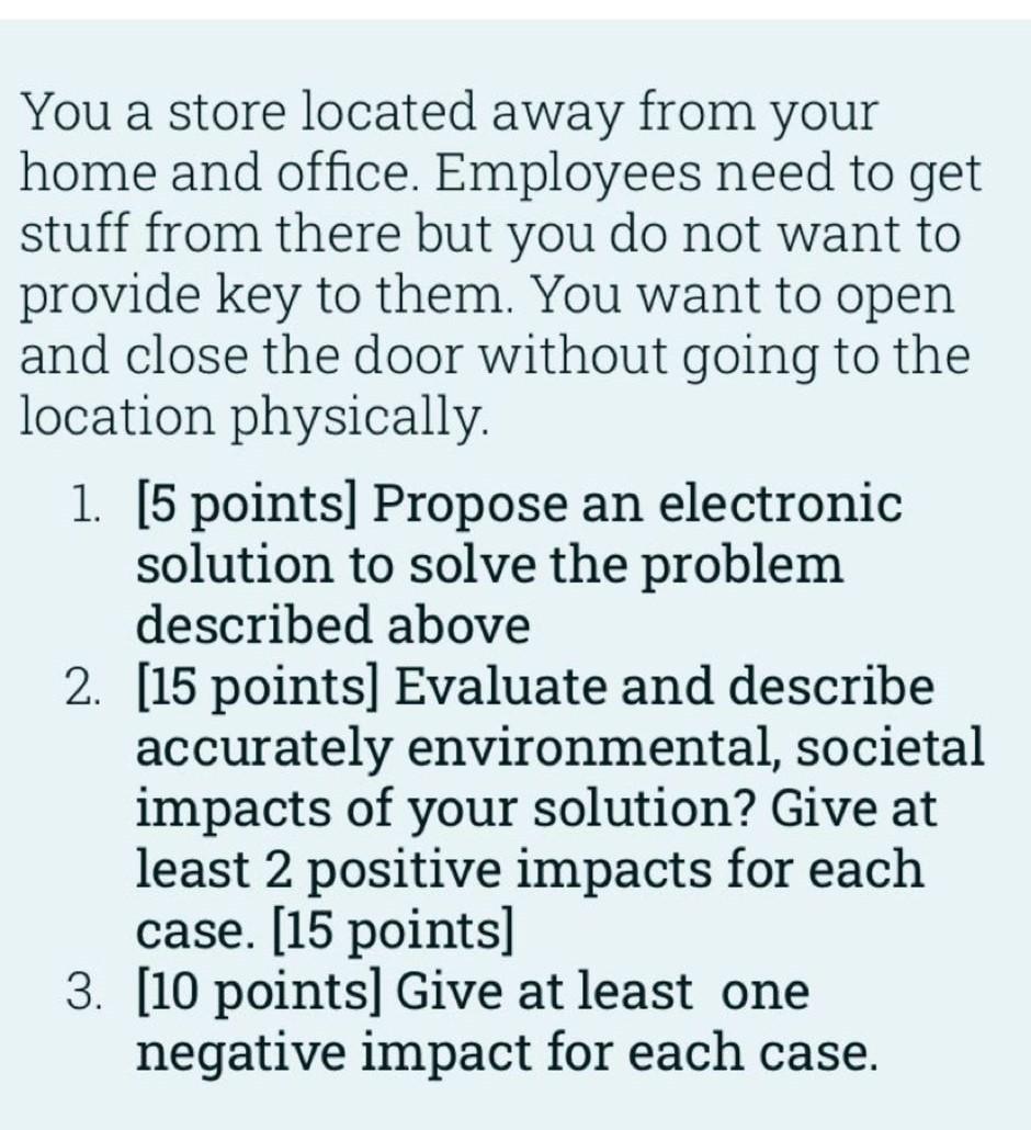 You a store located away from your home and