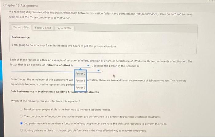 Chapter 13 Assignment The following diagram