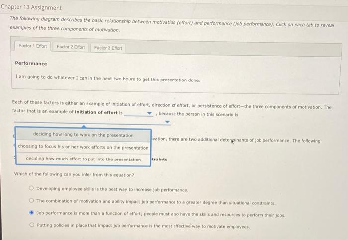Chapter 13 Assignment The following diagram