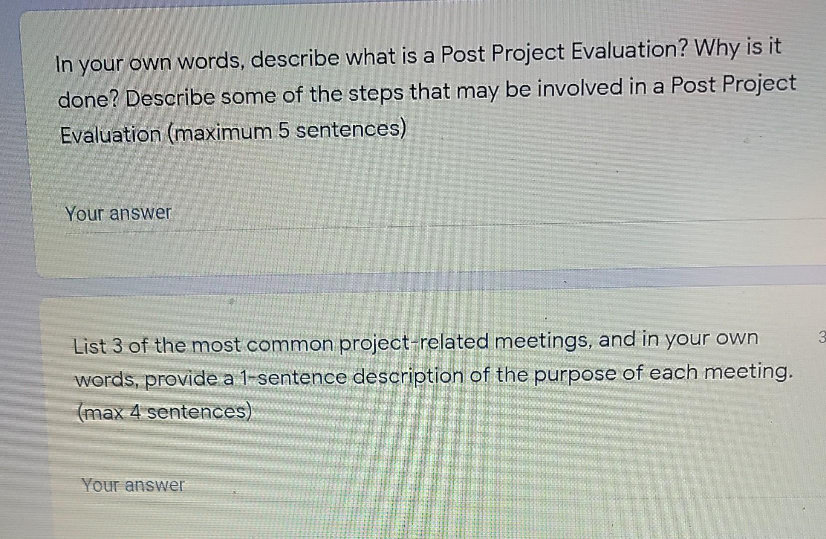 In your own words, describe what is a Post