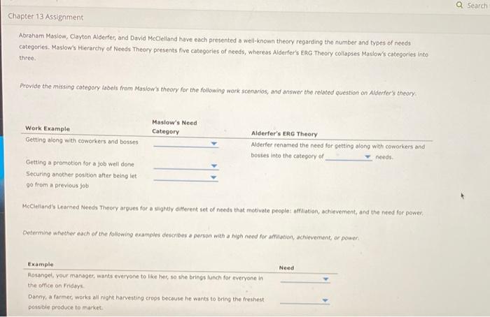 Chapter 13 Assignment The following diagram