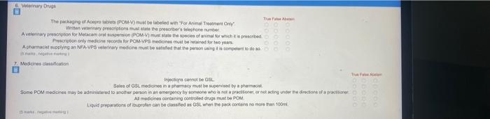 Verinary Onge The packaging of Arts (POM) must be