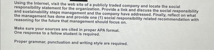 Using the Internet, visit the web site of a