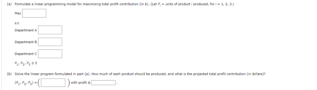 Please answer all parts clearly in same format as