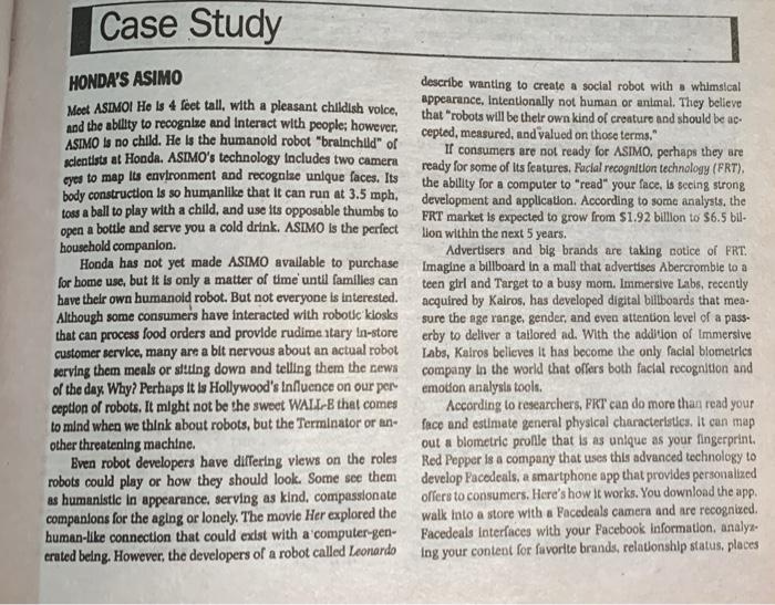 need Question 2 and 3 answer Case Study HONDA'S