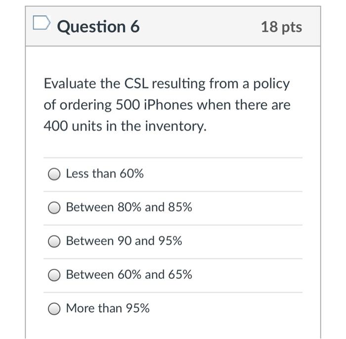 please show work and answer question 6! For