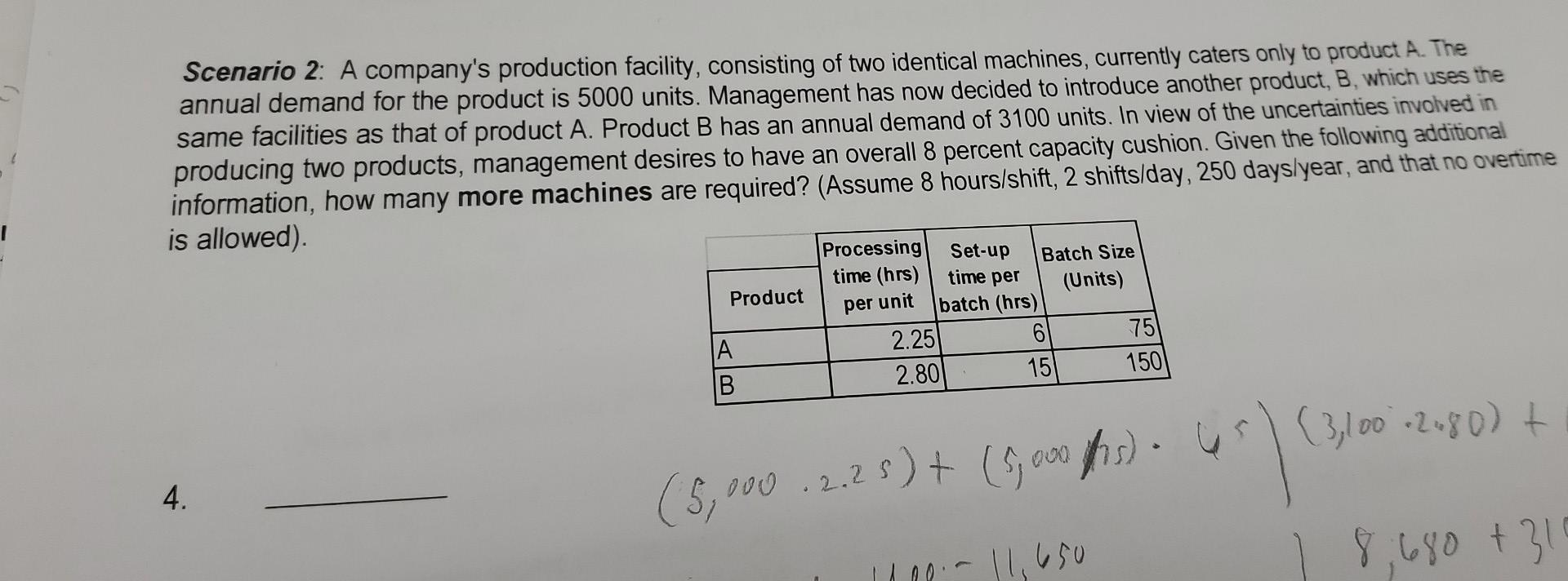 help me with this operation problem Scenario 2: A