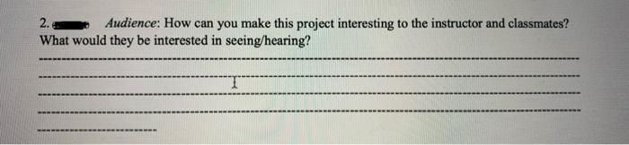 how can I make a project interesting to the