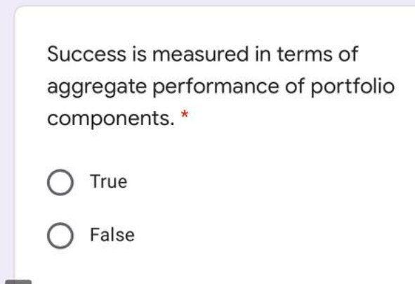 Success is measured in terms of aggregate