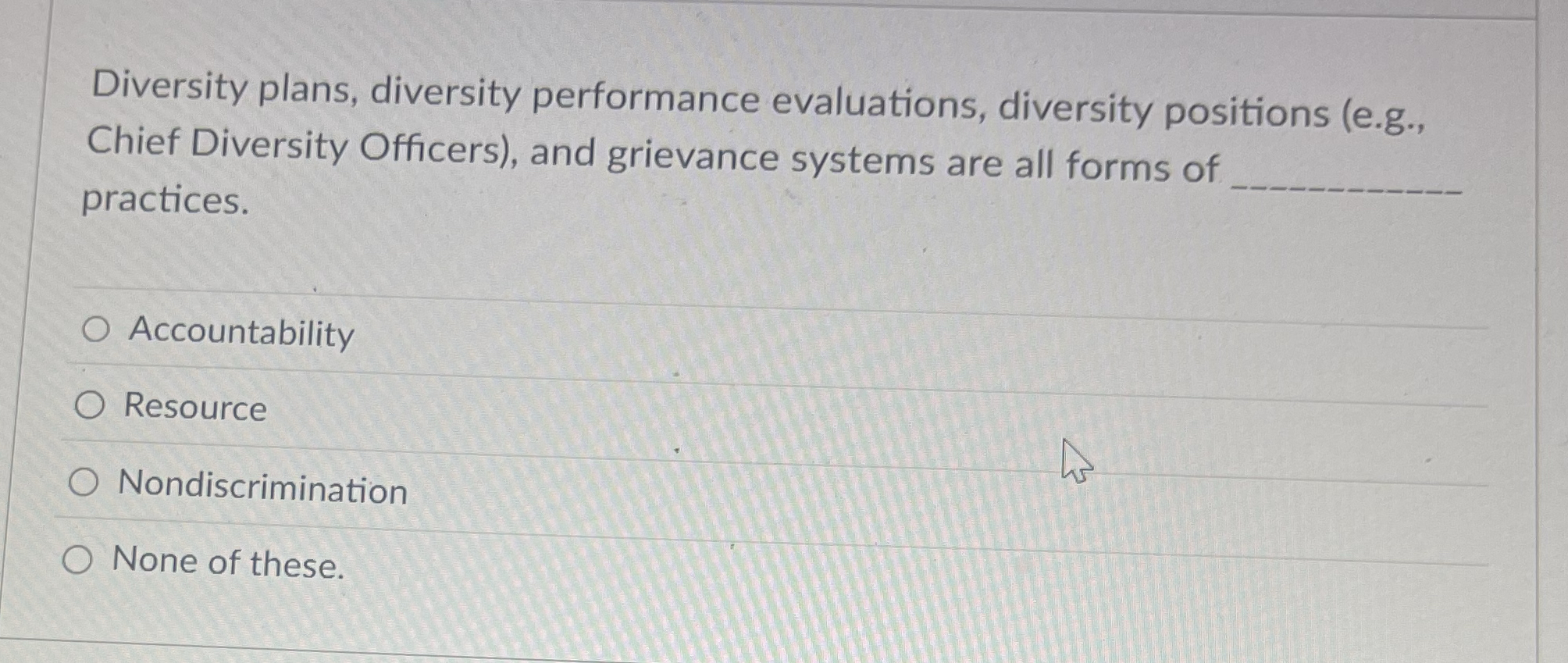 Diversity plans, diversity performance