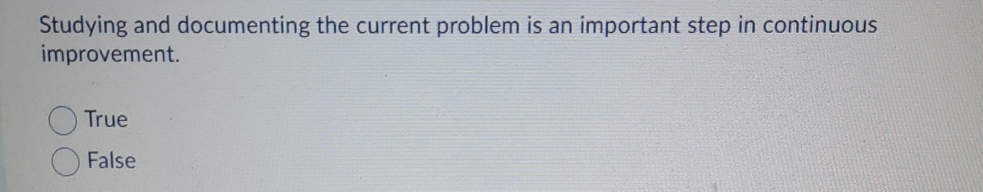 Studying and documenting the current problem is