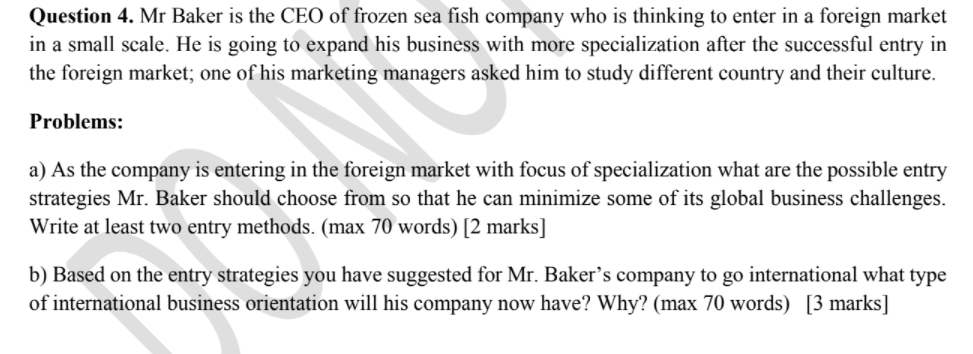 This is from a management course. Solve it