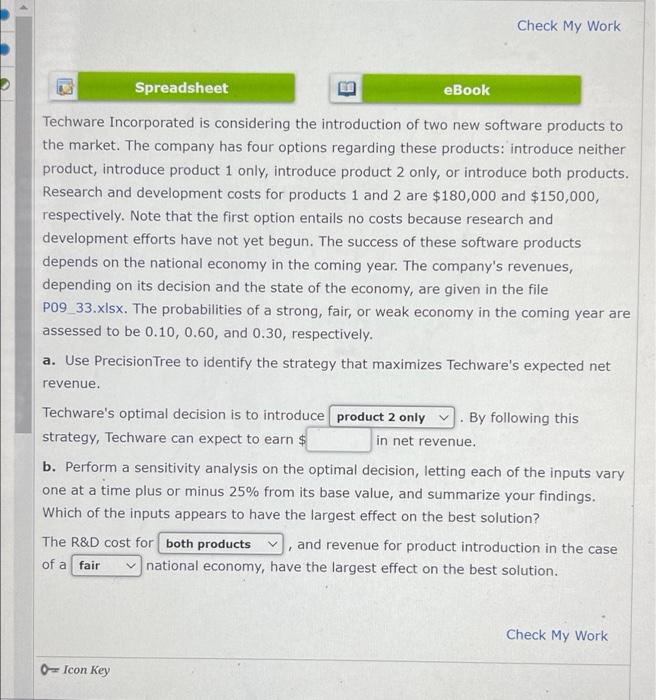 Check My Work B Spreadsheet eBook Techware