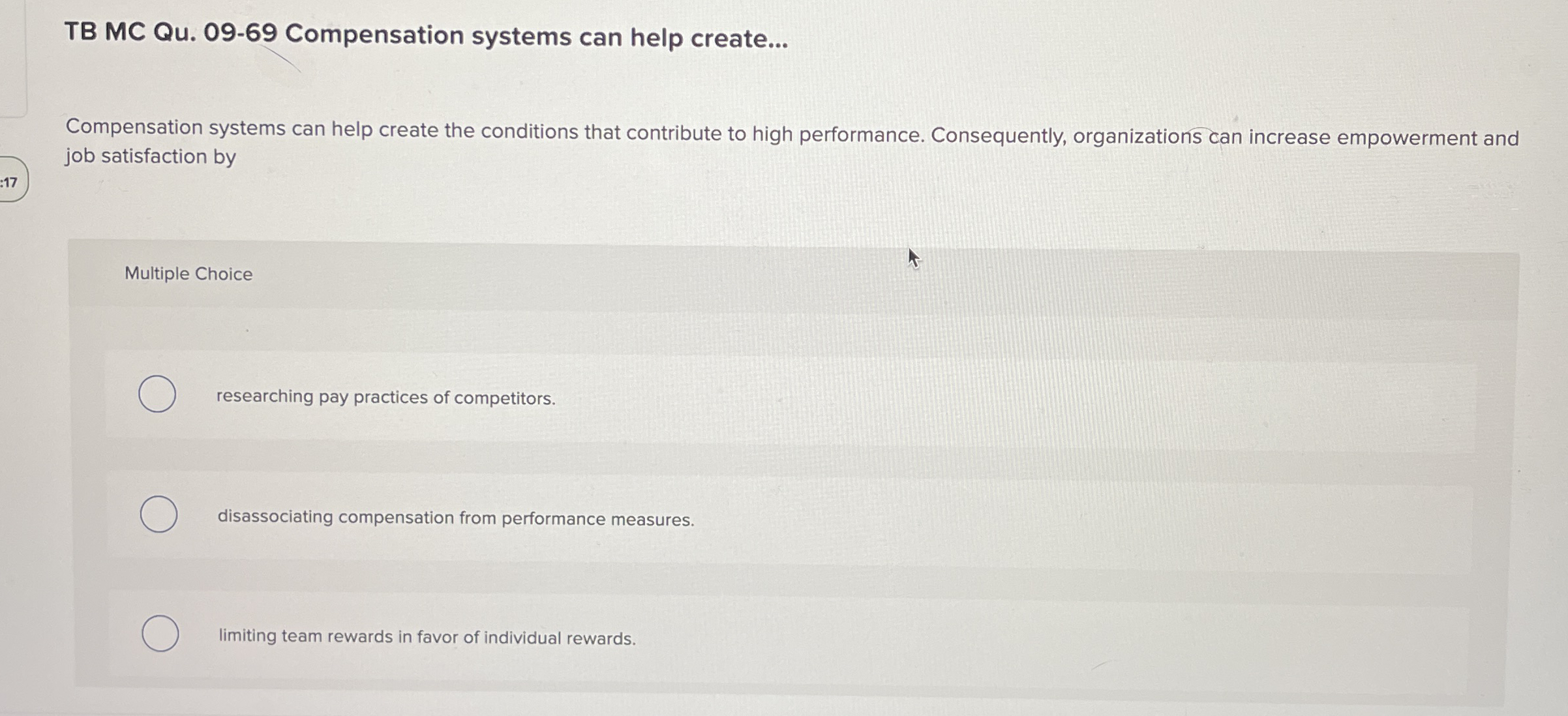 TB MC Qu . 0 9 - 6 9 Compensation systems can