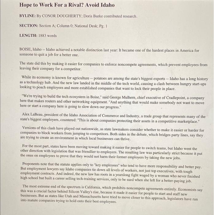 this is the question. other is course article