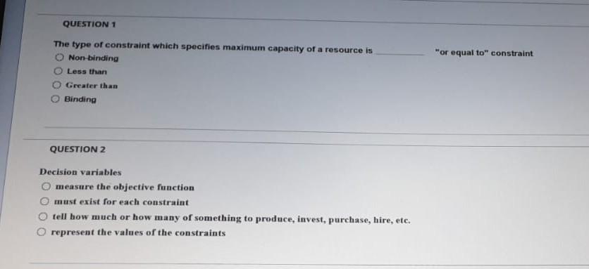 Do it quickly please QUESTION 1 The type of