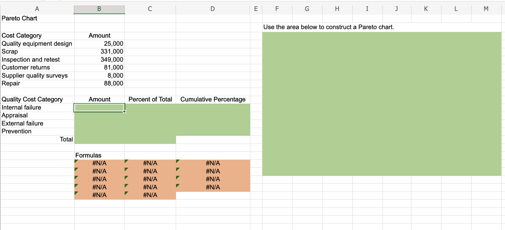 Excel Online Activity: Pareto D.B. Smith Company