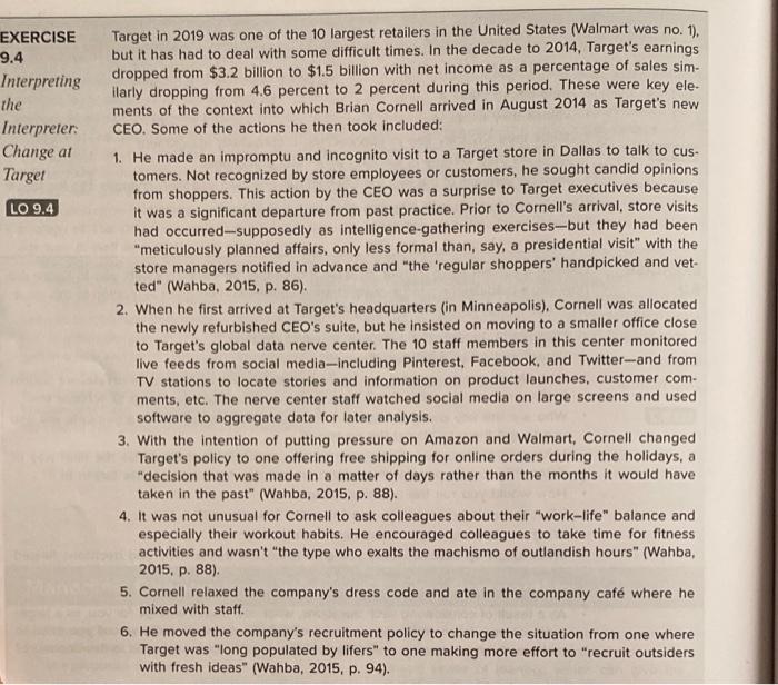 EXERCISE 9.4 Interpreting the Interpreter: Change