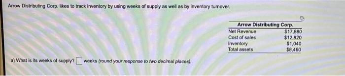 Arrow Distributing Corp. likes to track inventory