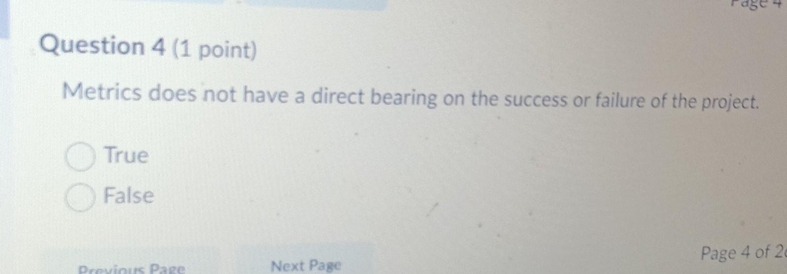 06 Question 3 (1 point) Which description is not