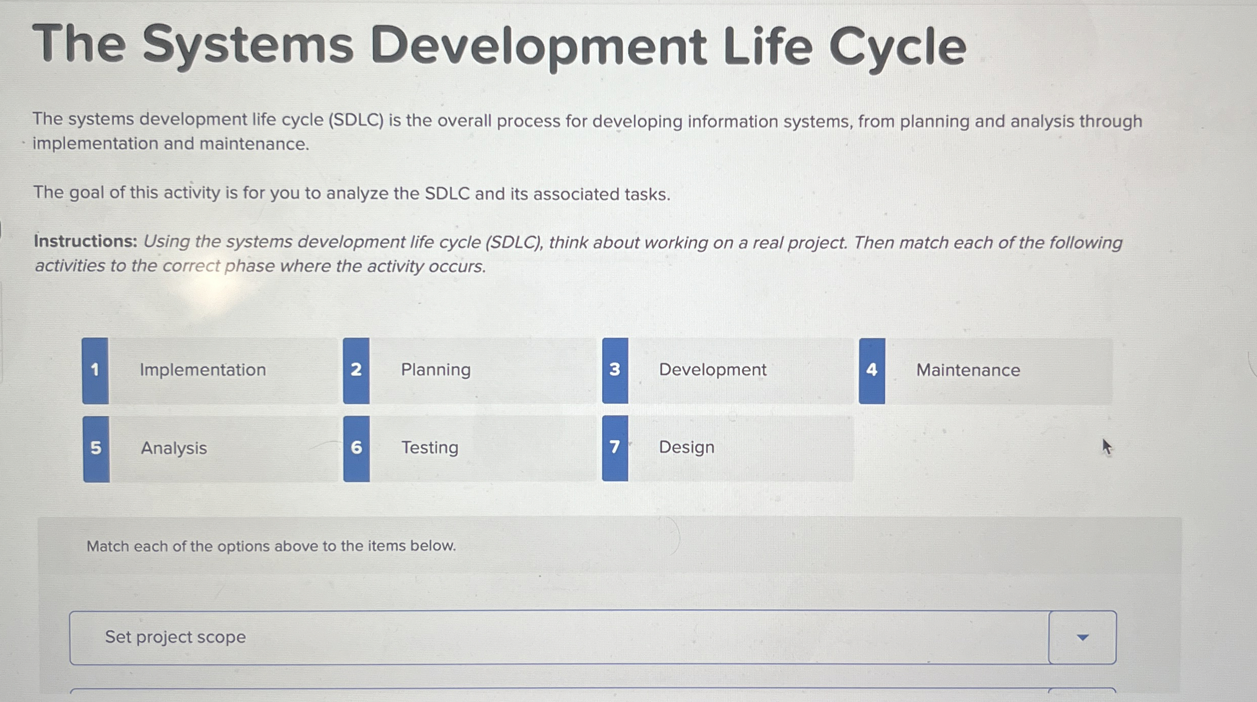 The Systems Development Life Cycle The systems