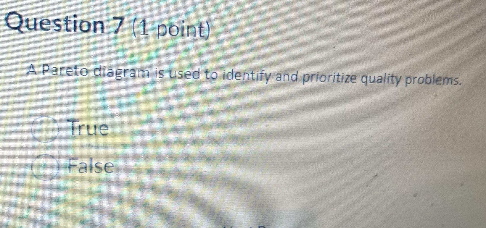 06 Question 3 (1 point) Which description is not
