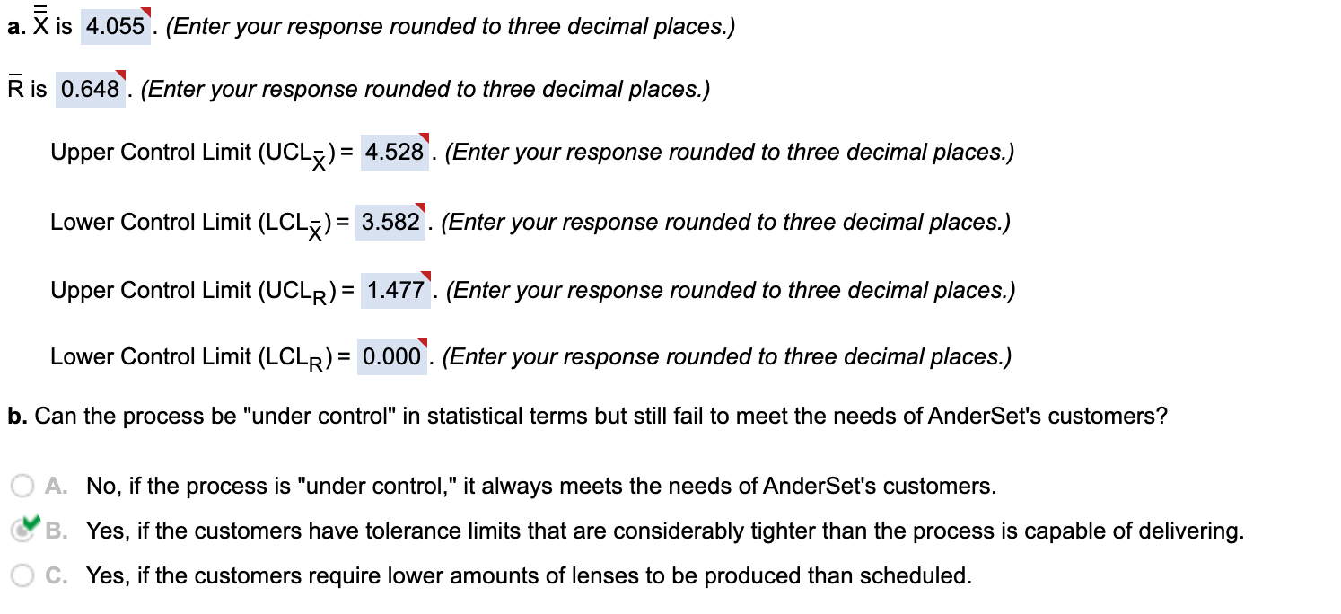 Please ignore the values entered in part a and b