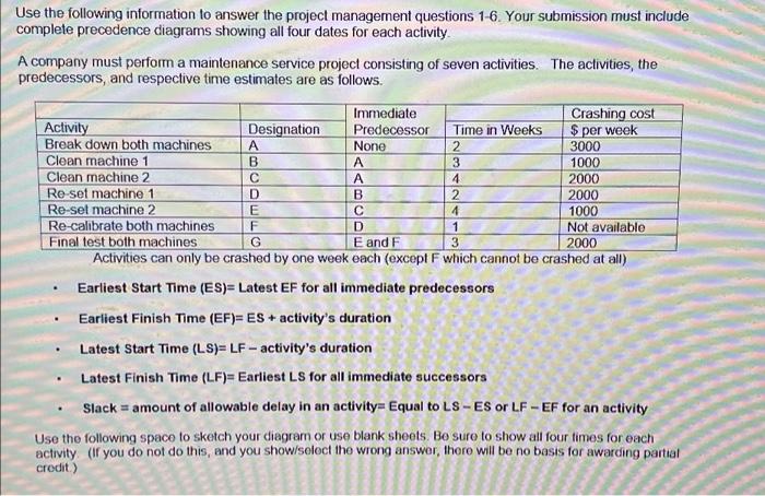 Use the following information to answer the