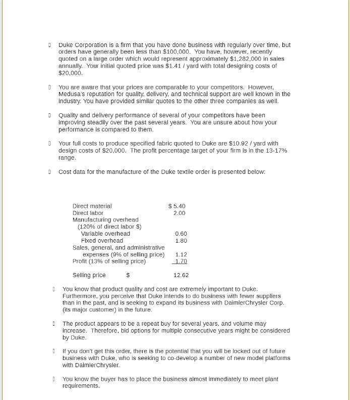 Please Read All the Information provided: