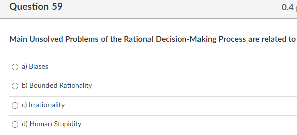 Question 55 0. Alternative Evaluation Process can