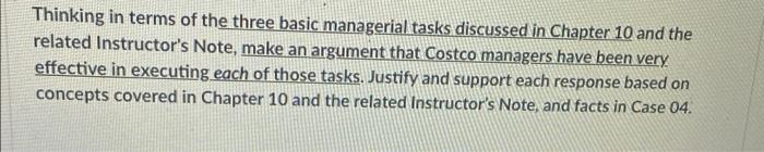 Thinking in terms of the three basic managerial