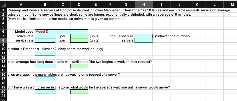 please solve with excel. Thanks. There is no