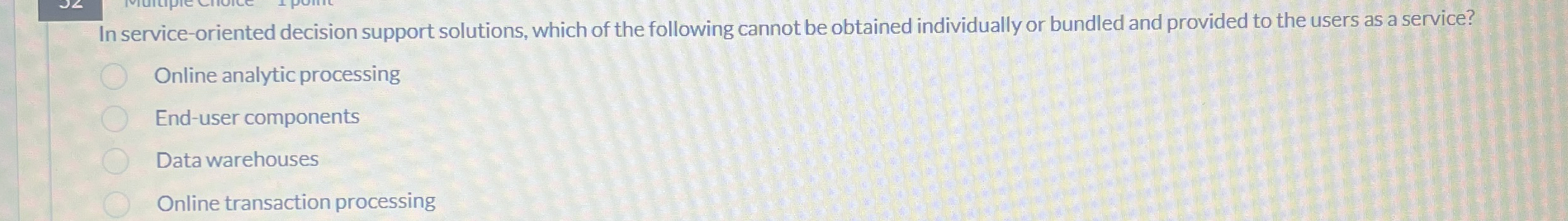 In service - oriented decision support solutions,
