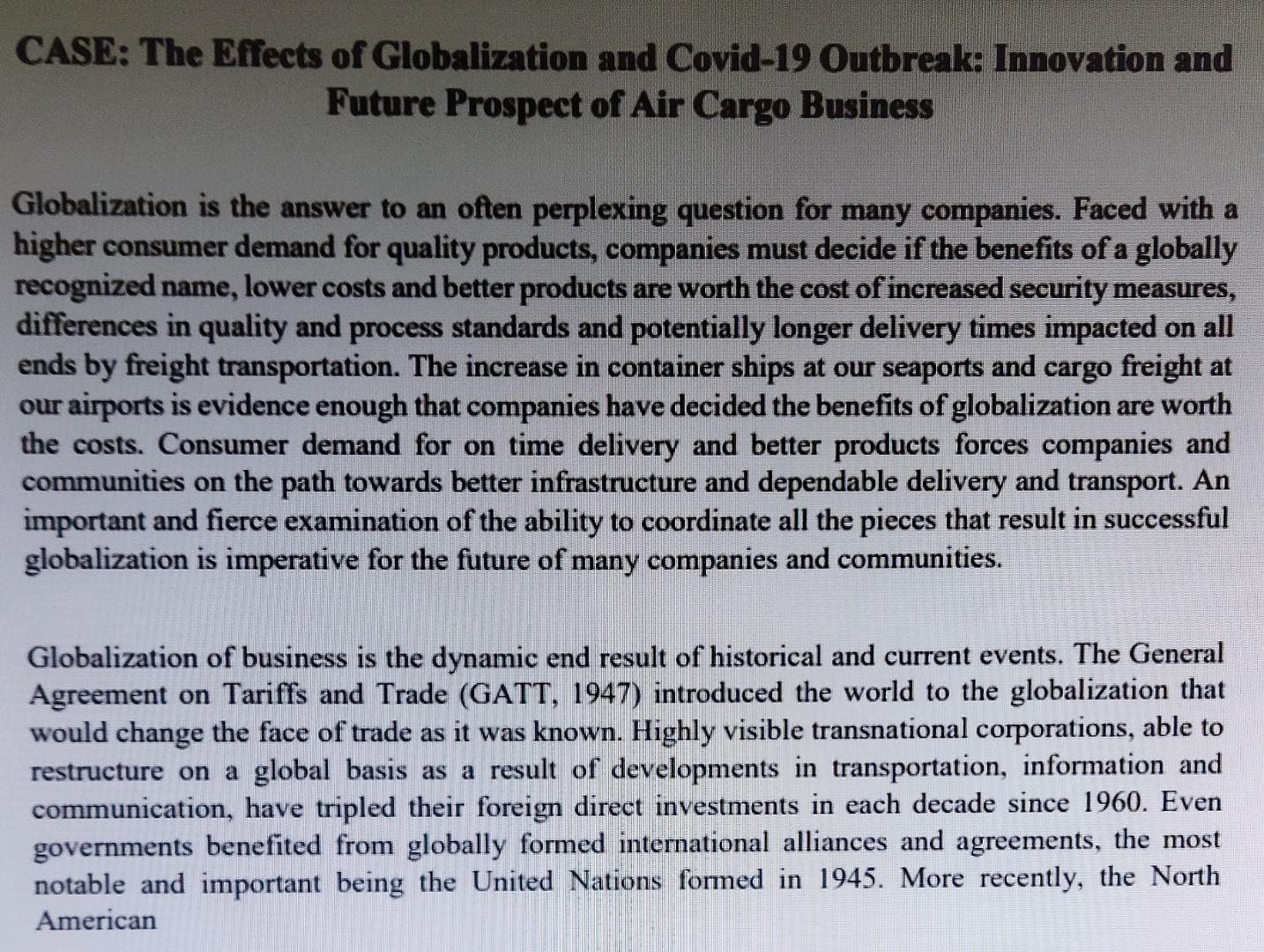 SUBJECT :- AIR CARGO OPERATIONS MANAGEMENT PLEASE