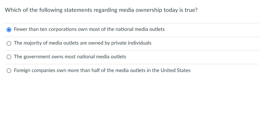 Which of the following statements regarding media