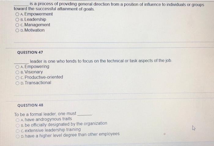 is a process of providing general direction from