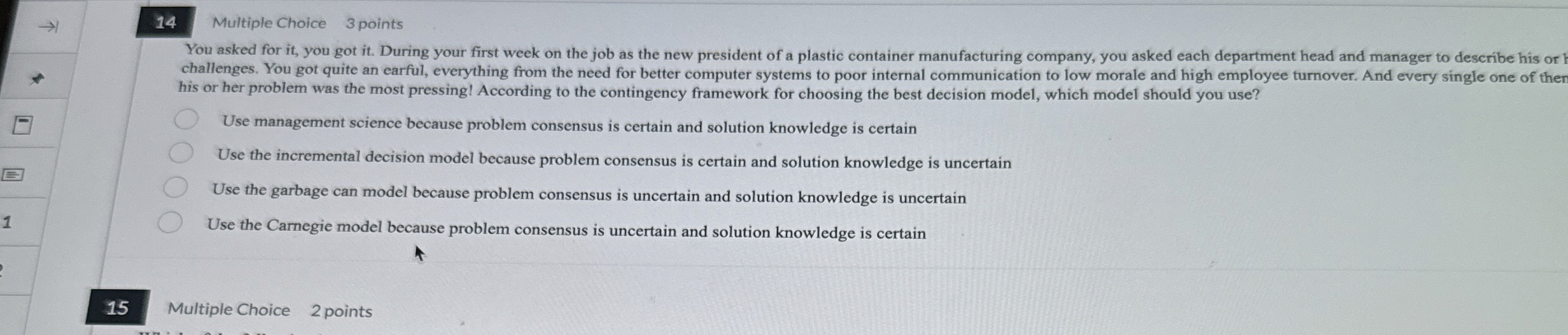 1 4 Multiple Choice 3 points You asked for it ,