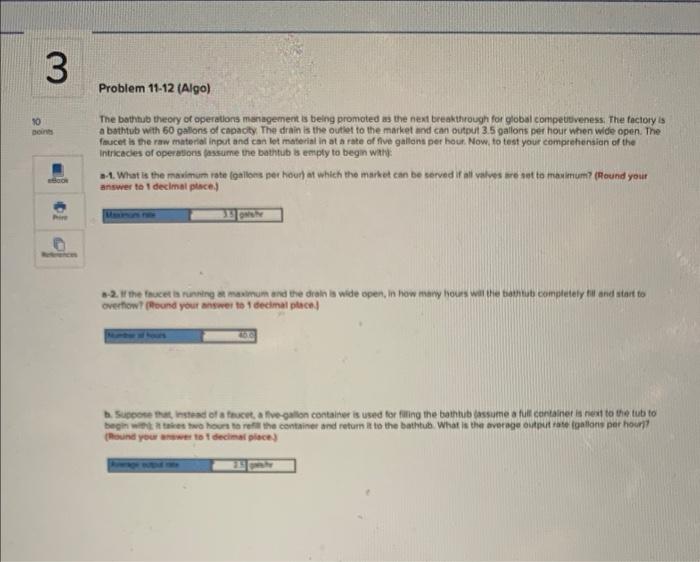 3 Problem 11-12 (Algo) 30 bin The bathtub theory