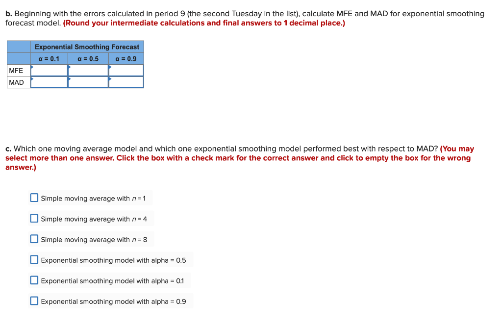 Problem 12-4 (Algo) Using the ice cream sales