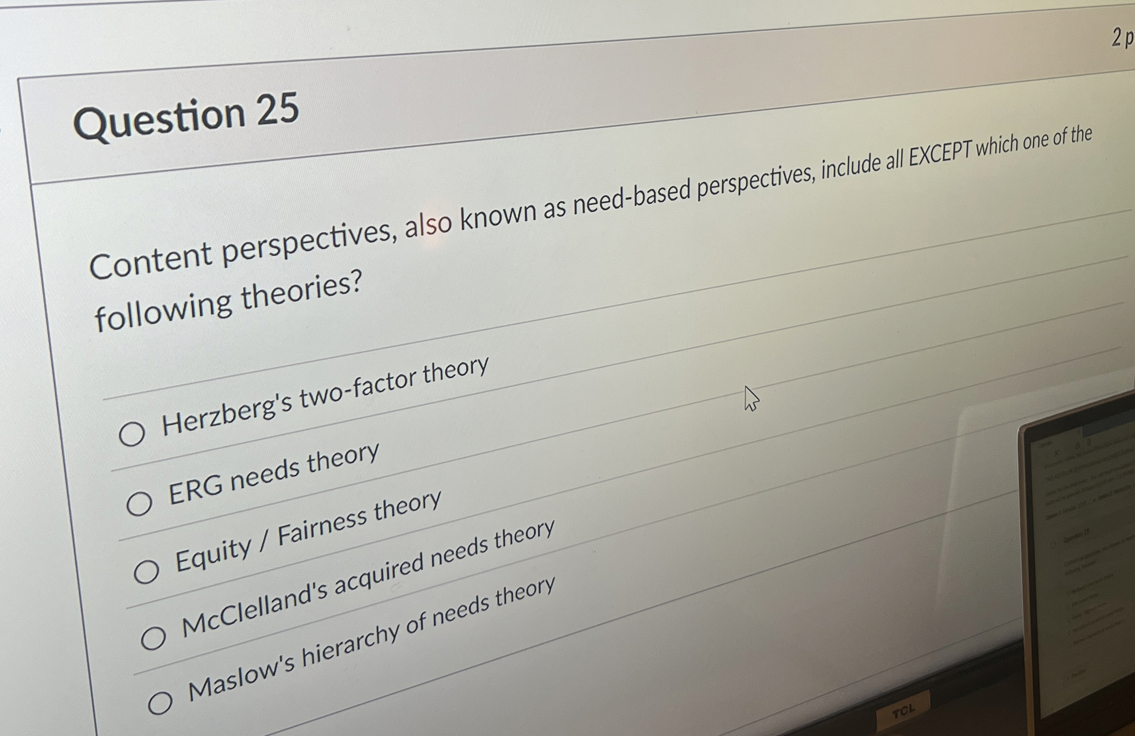 Question 2 5 Content perspectives, also known as