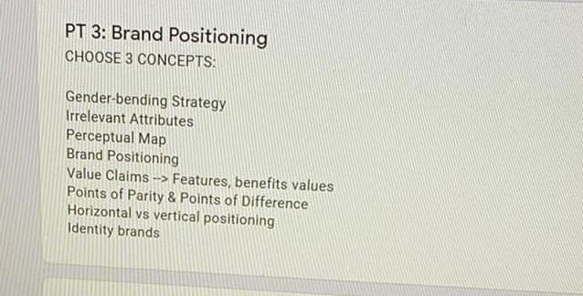 define any 3 concepts with example and explain