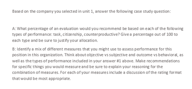 Performance Evaluation Case Study: