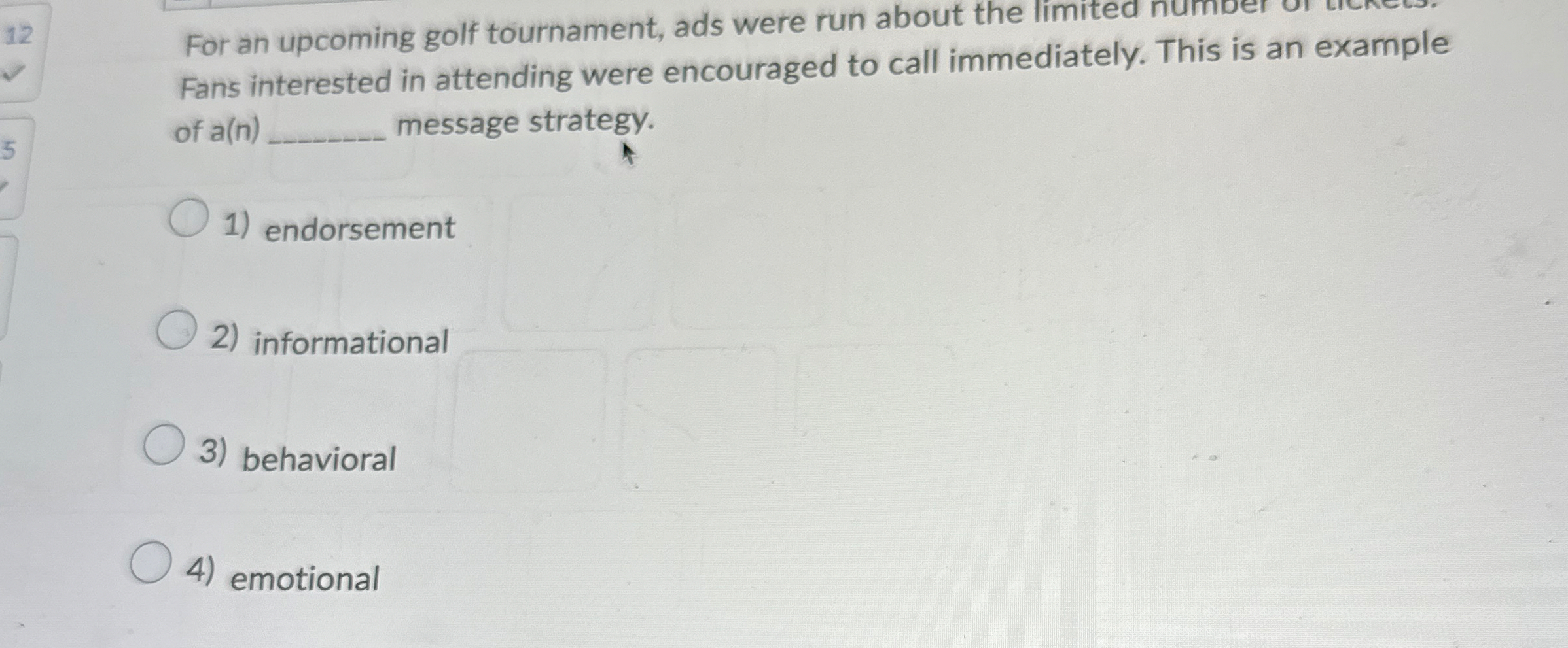 For an upcoming golf tournament, ads were run