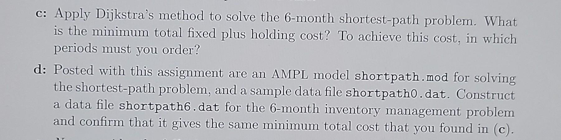 You have all the info needed A simple model of