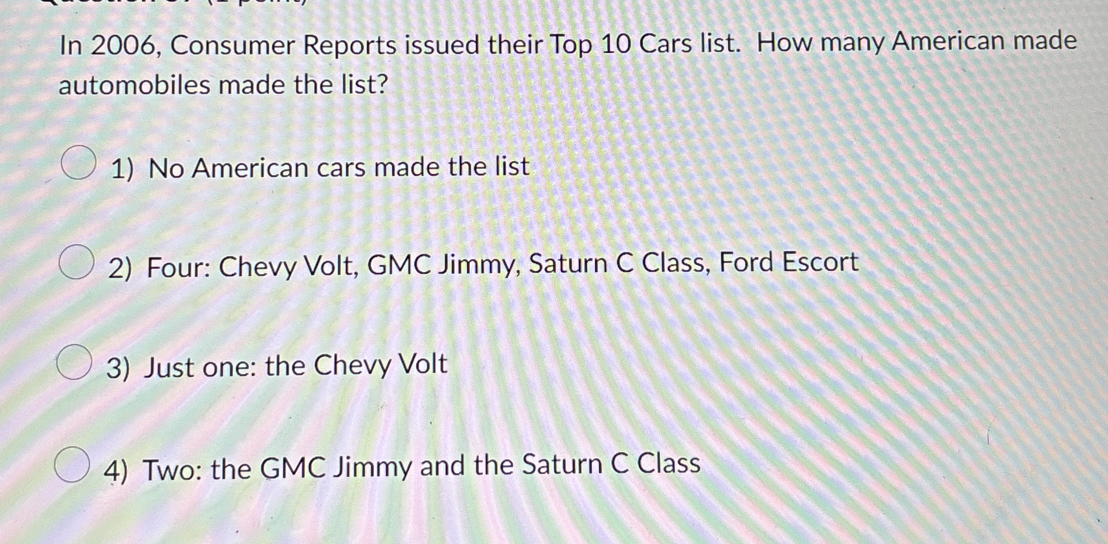 In 2 0 0 6 , Consumer Reports issued their Top 1