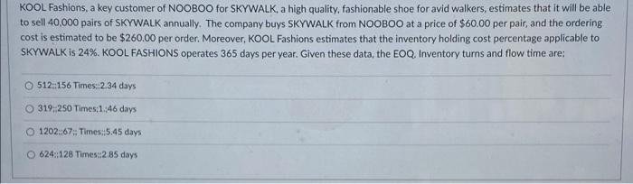 KOOL Fashions, a key customer of NOOBOO for