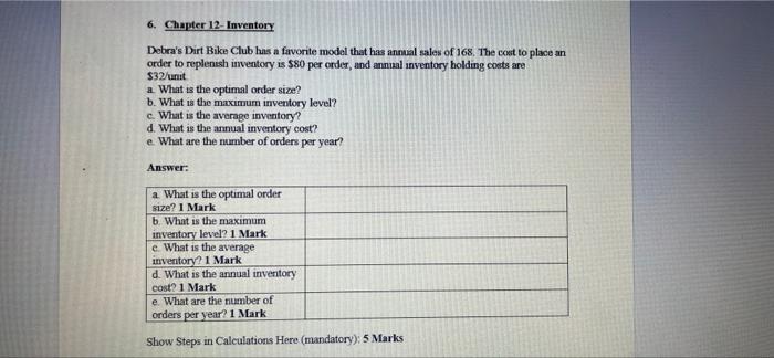 do it according to its worth 6. Chapter 12-