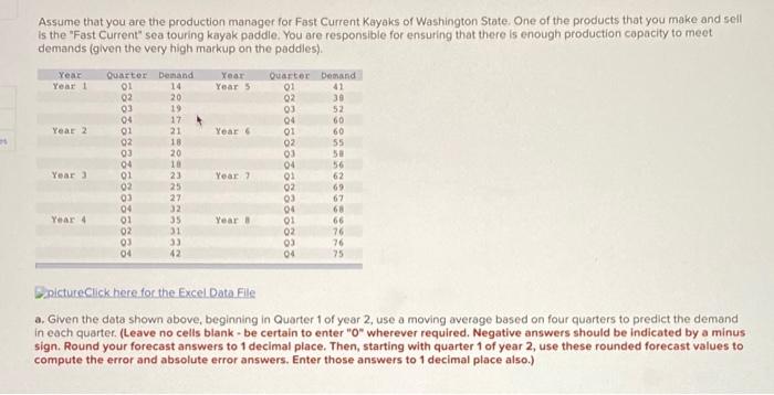 help with all Assume that you are the production